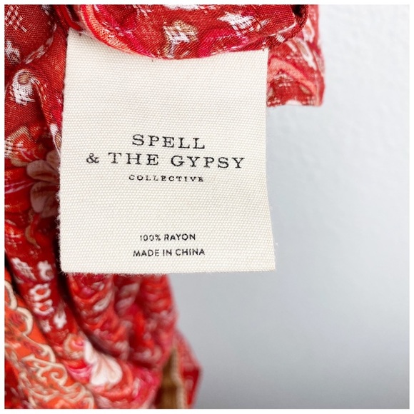 Spell & The Gypsy Collective Copper‎ Jewel Palazzo Pants Size Small - Picture 13 of 13